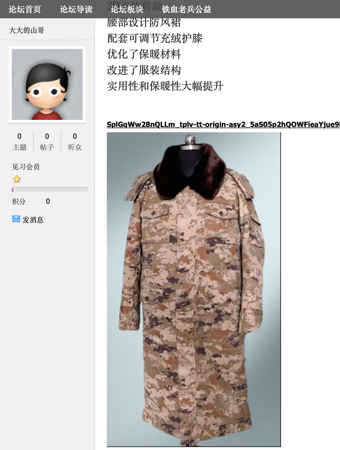 过膝棉服或羽绒服